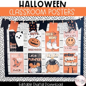 Halloween Bulletin Board or Classroom Door Decor, Spooky Halloween Theme, Easy Halloween Classroom Decorations