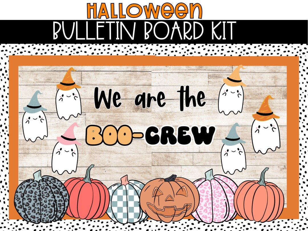 Retro Halloween Bulletin Board Kit: Groovy Classroom Decor (digital ...