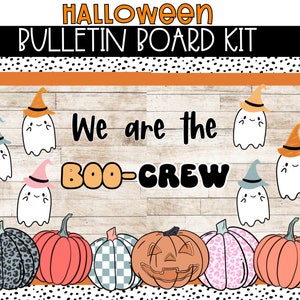 Retro Halloween Classroom Decor, Seasonal Bulletin Board kit, Easy Holiday Classroom Decor, Retro Theme Classroom Decor, Halloween Bulletin