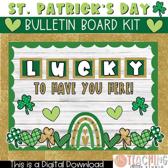 St. Patrick's Day Bulletin Board Kit: Classroom Decor (Digital Download)