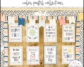 Editable Pastel Classroom Posters: Teacher Decor (Digital Download)