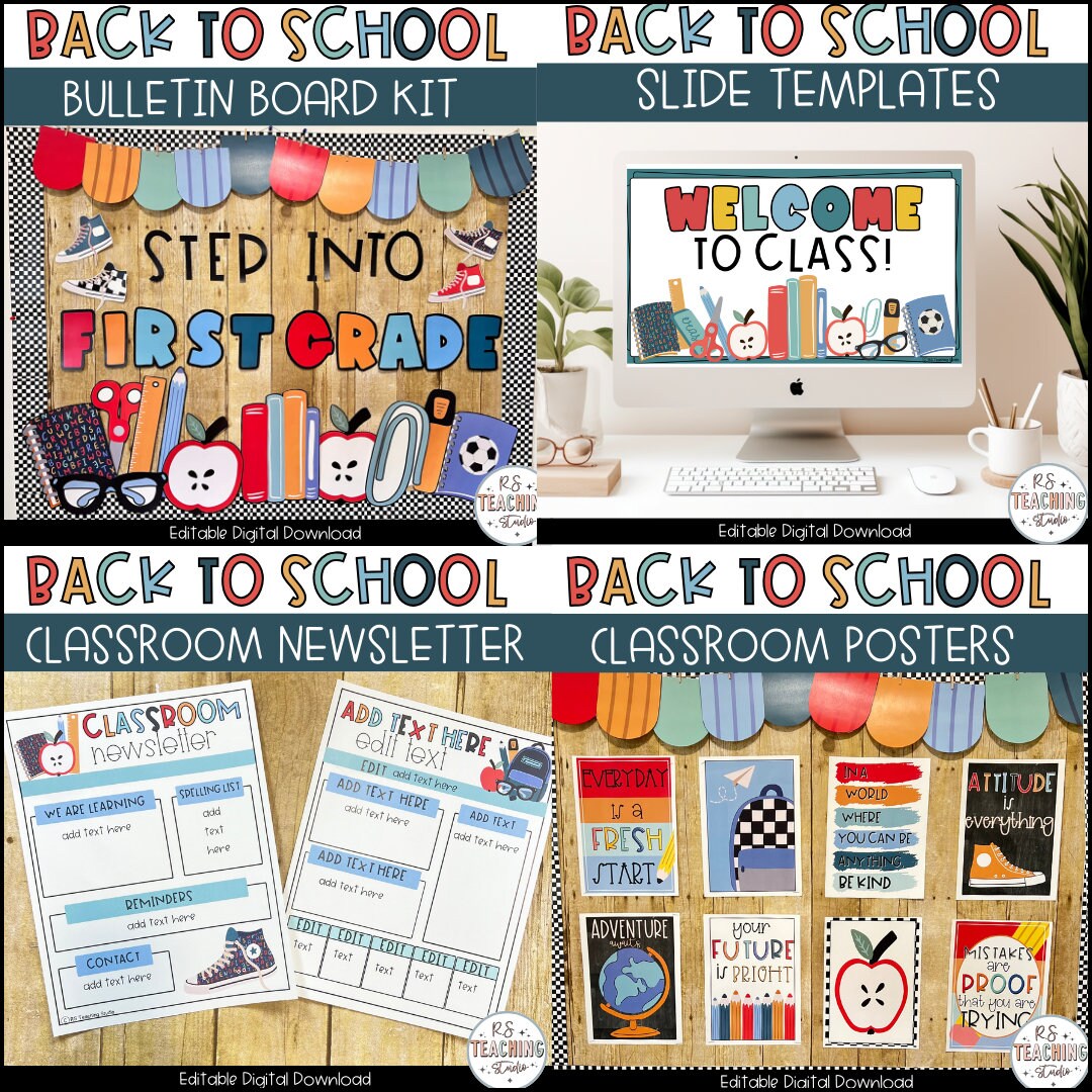 Back to School Classroom Decor Bundle: Bulletin Board Kit (digital ...