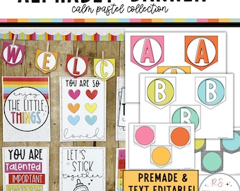 Alphabet Banner: Bright Classroom Decor (Digital Download)