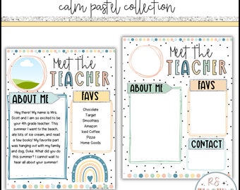 Editable Meet the Teacher Template: Pastel Classroom Decor (Digital Download)
