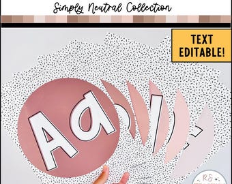 Neutral Animal Alphabet Posters: Classroom Decor (Digital Download)