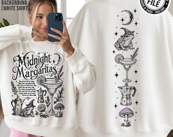 Vintage Midnigh.t Margaritas PNG, Practical Magic Png, Retro Halloween Movie Png, Girls Tequila Pngt, Spooky Season Png