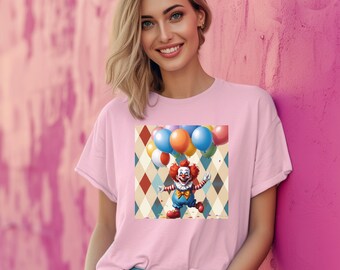 clowncore shirt, clowncore, clowncore clothes, clown shirt, clown core, trending now, silly shirt, clown nose, creepy cute, weird shirt,