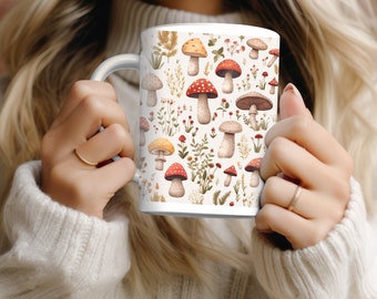 mushroom mug, Pilz Tasse, Kaffeetasse, Tasse, coffee mug, mushroom cup, cottagecore mug, big coffee mug, Teetasse, Kaffeebecher,