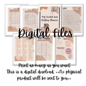 Ultimate Crochet & Knitting Organizer - Printable Set with Graph Paper and  Size Guides