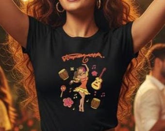 Karol G Tropicoqueta シャツ、ラティーナTシャツ、トロピカルパーティーバイブ、コンサートTシャツ、ファン向けTシャツ