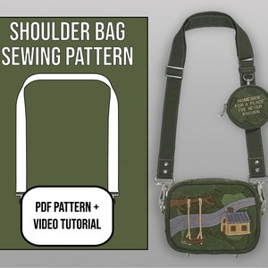 Patron de couture de sac à bandoulière de créateur pour débutants à experts Téléchargement PDF avec tutoriel vidéo