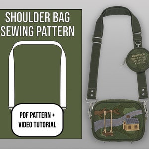 Designer Shoulder Bag Sewing Pattern for Beginners to Experts PDF Download with Video Tutorial