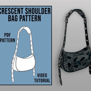 Crescent Schultertasche Schnittmuster für Anfänger-Experten mit PDF Nähanleitung und Video Anleitung