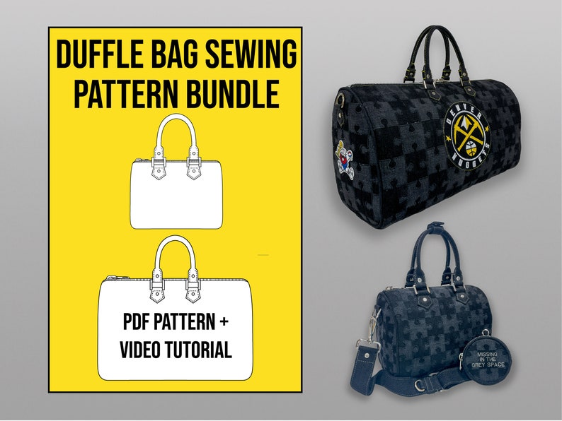 Duffle Bag Sewing Pattern Bundle for Beginners-experts PDF Downloads ...