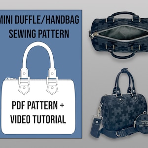 Mini Seesack/Tasche Schnittmuster für Anfänger-Experten mit PDF Nähanleitung und Video Anleitung