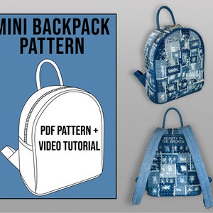 Naaipatroon designer minirugzak voor beginners tot gevorderden pdf-download met videotutorial