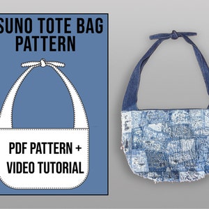 Tsuno Tote Bag Sewing Pattern for Beginners to Experts PDF Download with Video Tutorial