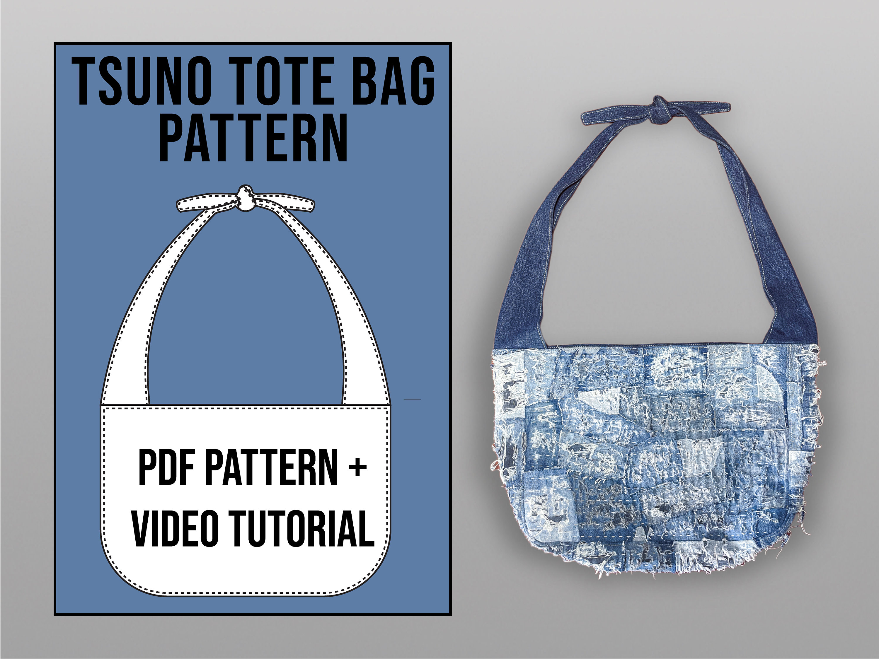 90s Tsuno バッグ Tsuno Bag DIY - learn how to sew a tsuno bag for beginners