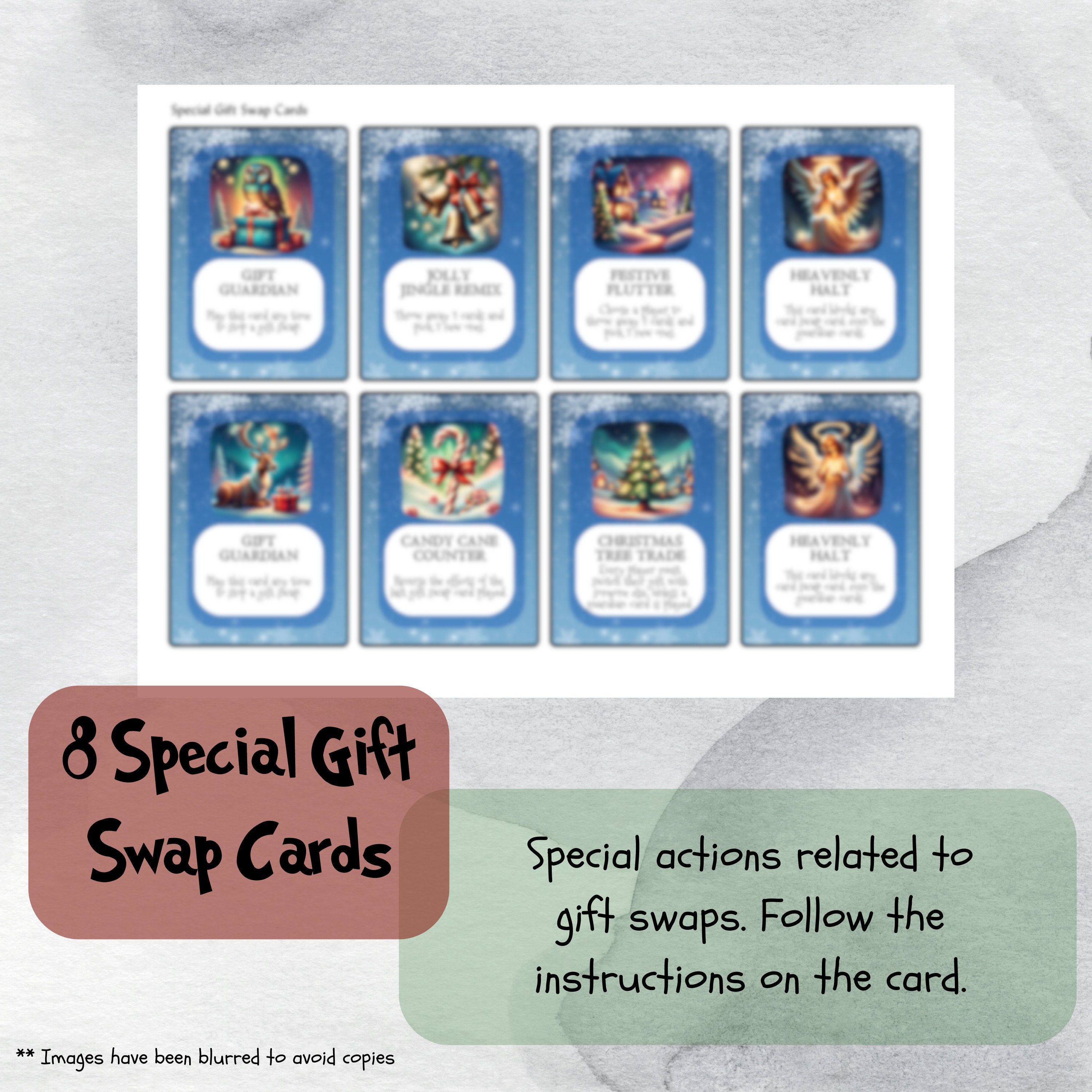 Unique Christmas Gift Exchange Party Game, Printable White Elephant