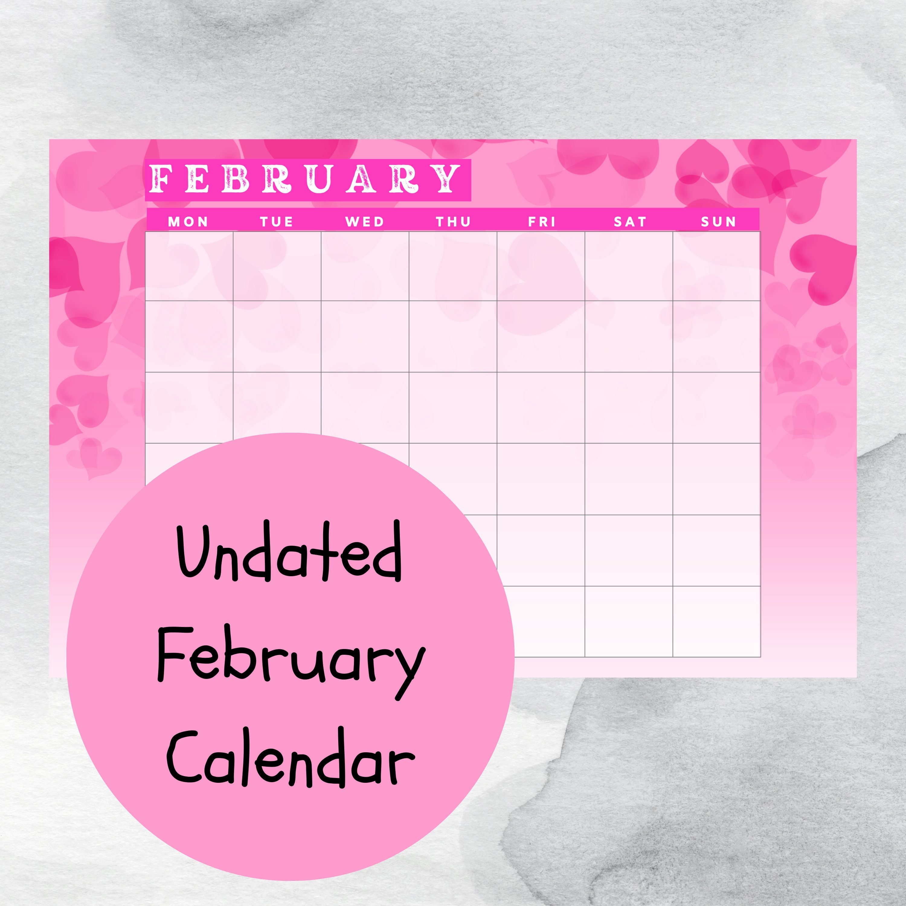 February National Days Flashcards and FREE Undated February Etsy