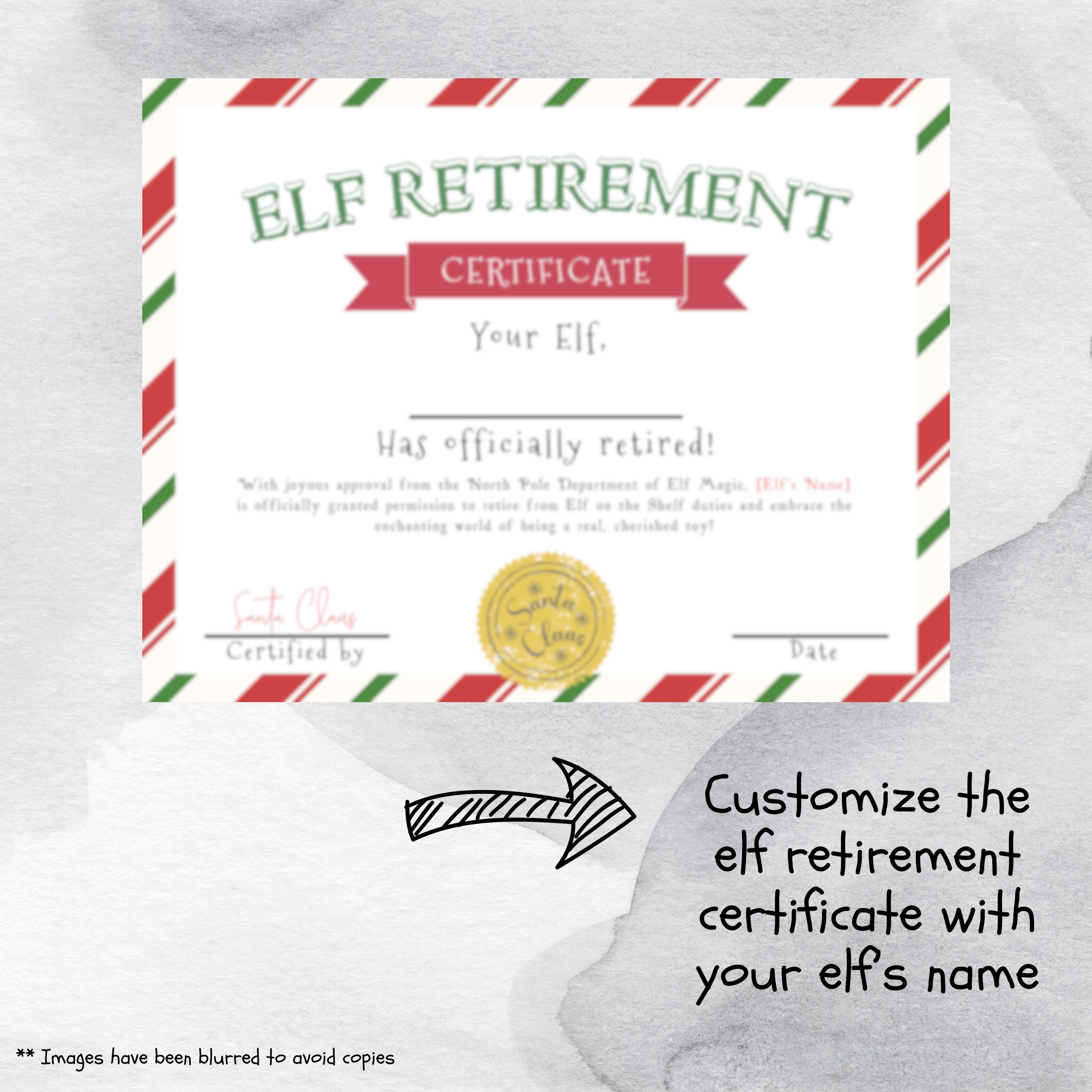 Customized Official Elf Retirement Letter From Santa and Customized