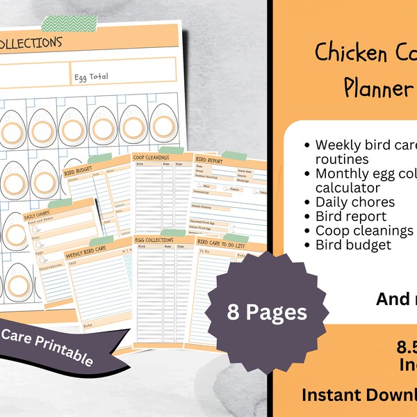 Chicken Tracker Binder Etsy