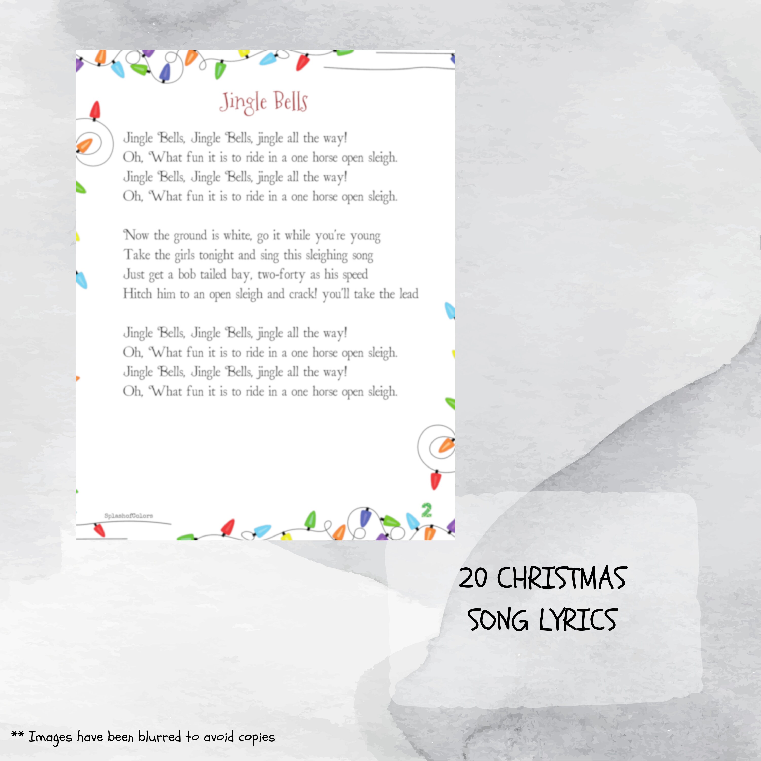 Christmas Finish the Lyrics Game, 20 Printable Classic Christmas Songs ...