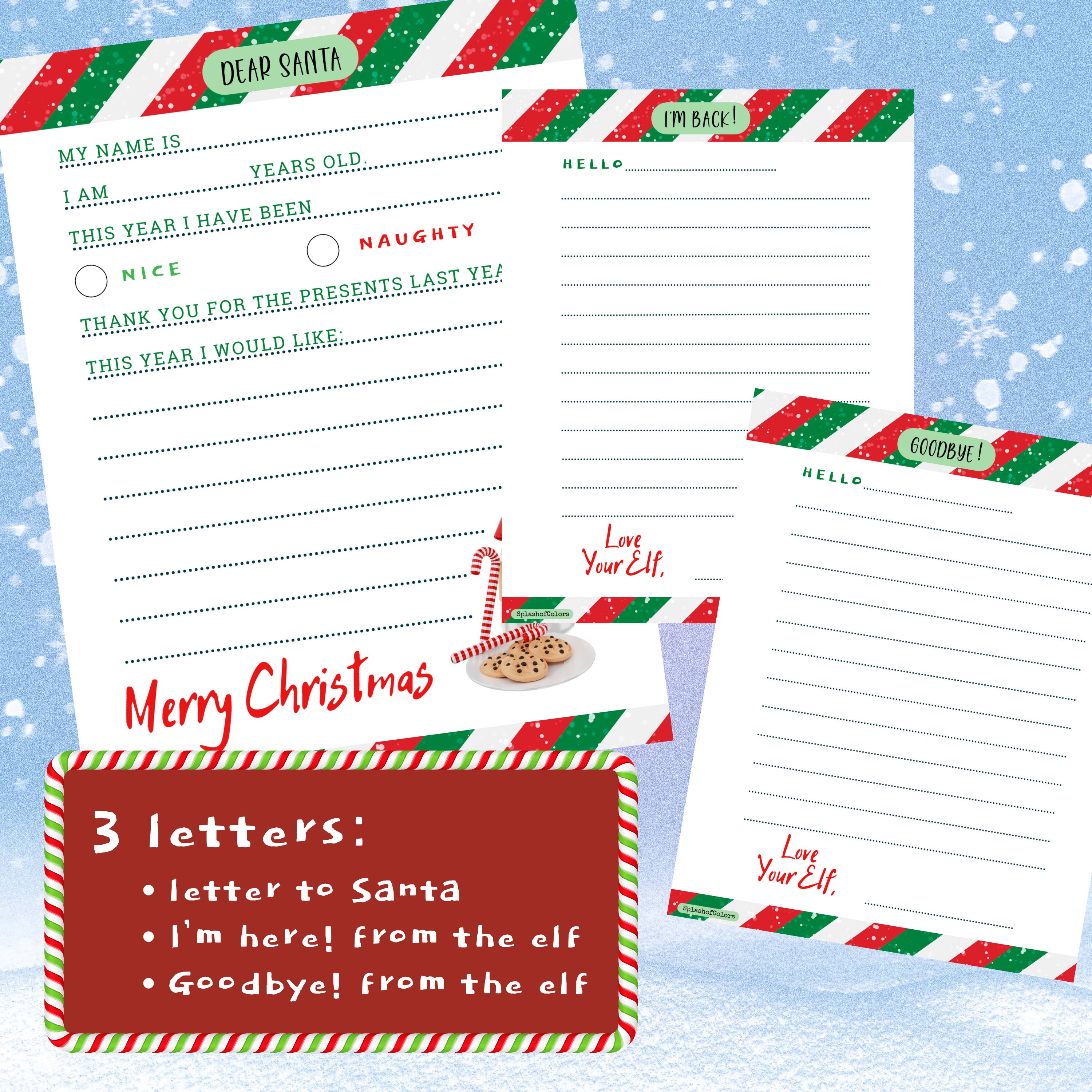 Elf Printable Bundle With Props and Games, 25 Christmas Coloring Book ...