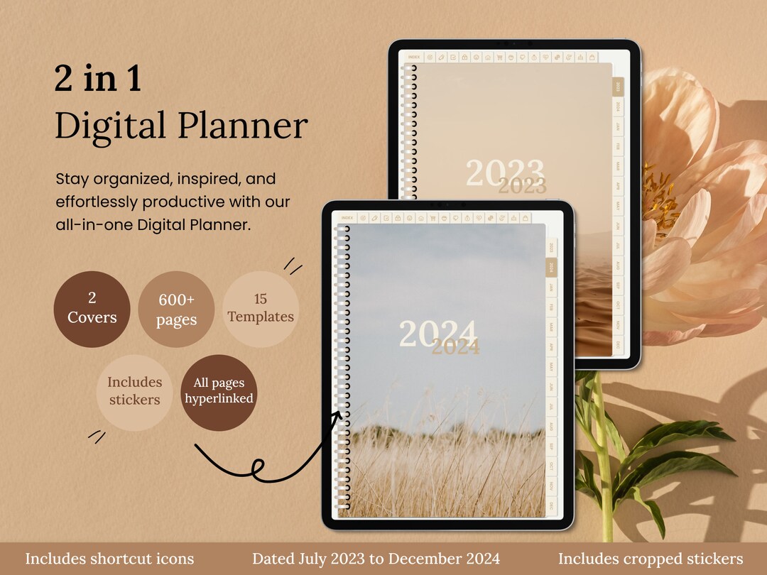 Midyear iPad Planner 2024 Minimalist Goodnotes iPad - Etsy