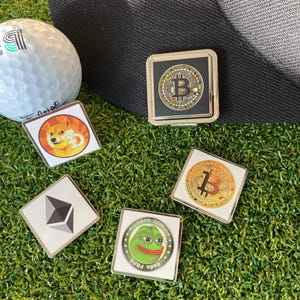 Crypto Golf Ball Marker/Bottle Opener—Gift For Golfers and Crypto Enthusiasts