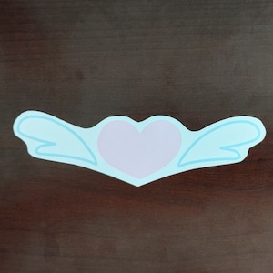 Pink Angel Heart Sticker