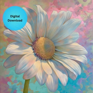 Pink Daisy Clipart: Floral PNG for Sublimation (Digital Download)