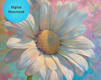 Pink Daisy Clipart: Floral PNG for Sublimation (Digital Download)