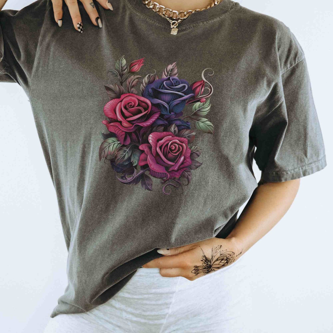 Purple Rose Clipart, Purple Rose Clip Art, Purple Rose PNG, Gothic Rose