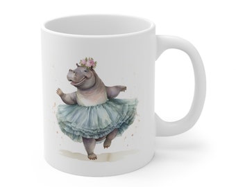Ballerina Hippo Mug – Inspirational Dancing Gift