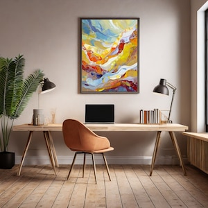 Wall Decor-Color Splash Wall Art-Acrylic Texture Art-Exclusive Acrylic Canvas -Gallery Wall-Abstract Painting-Rainbow-Vibrant Art-Multicolor
