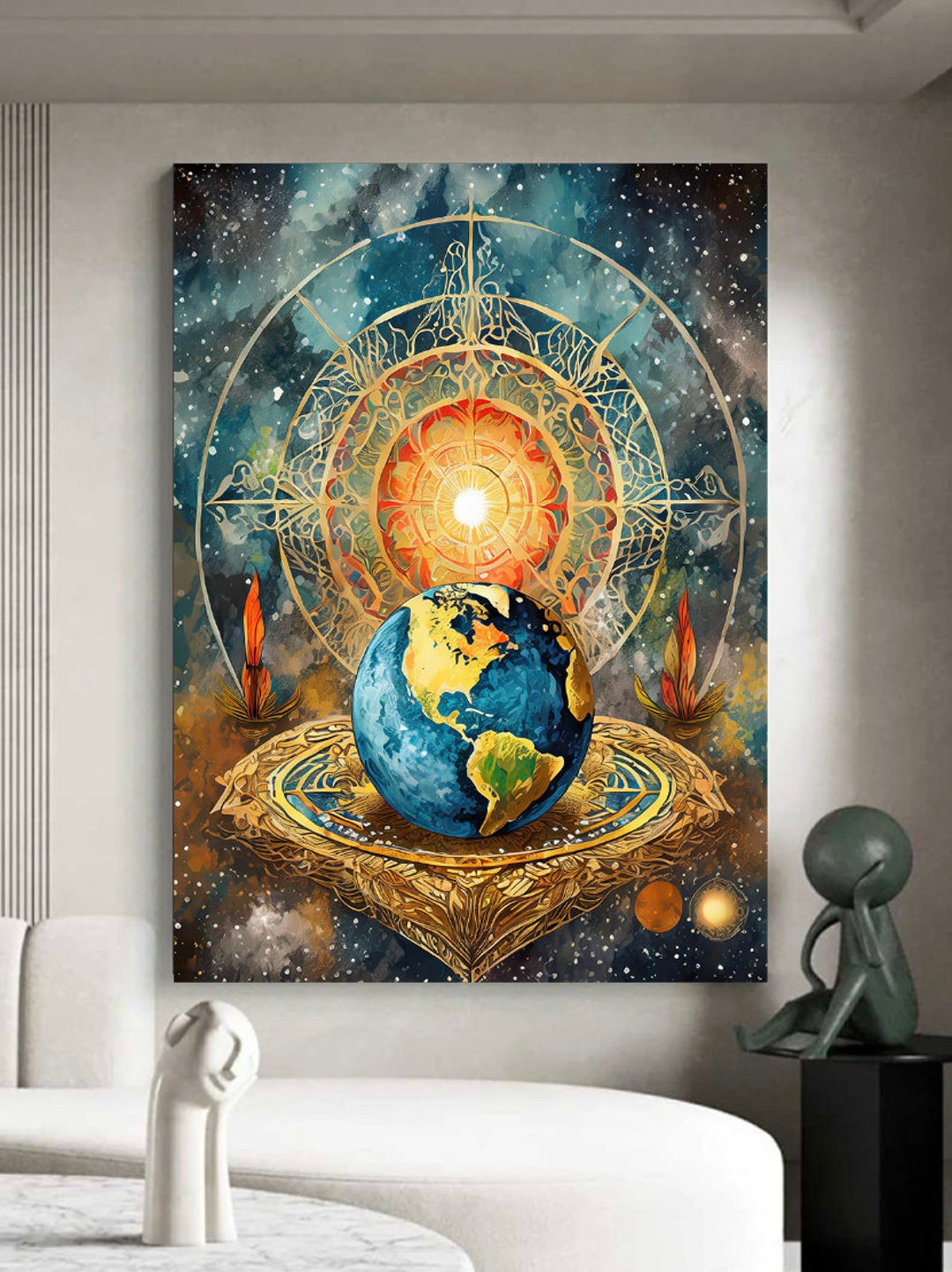 Chakra Art Energy Centers Spiritual Canvas-mystical Wall Art-healing ...