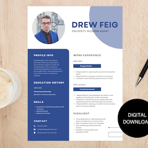 Editable White and Gray Modern Professional Resume Template