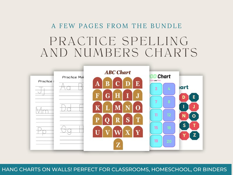 Printable Worksheets for Kids Math and ABC Bundle - Etsy Australia