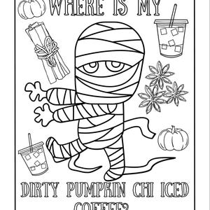 Cozy Fall Cute Simple Coffee Shop Coloring Pages Bundle Coloring Pages for Adults and Kids - Etsy