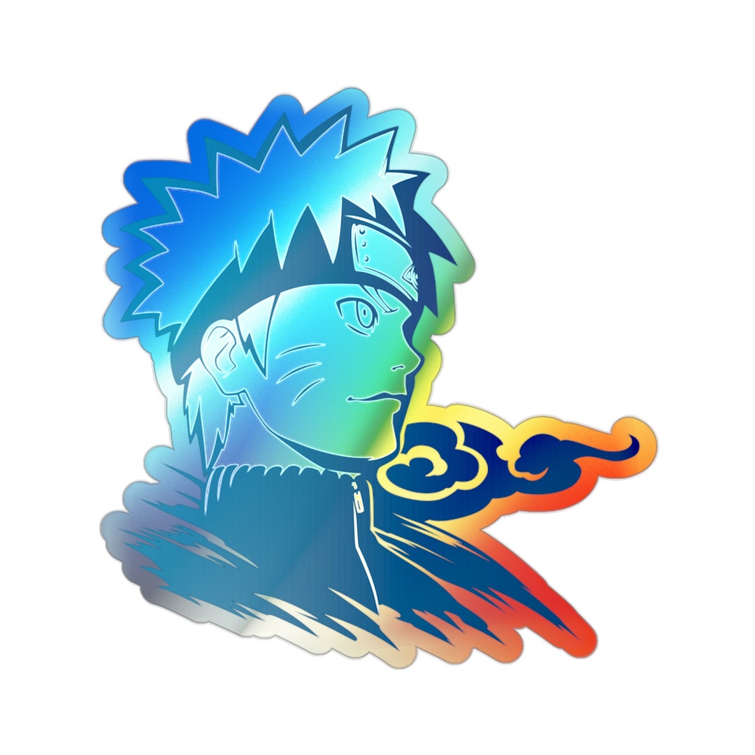 Uzumaki Naruto Holographic Diecut Stickers Etsy