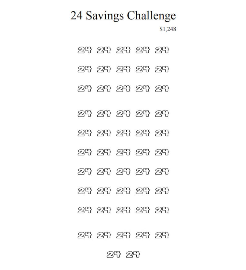 2024 Savings Challenge Printable Etsy UK 2024 Savings Challenge Printable Etsy UK