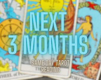 Next 3 Months, 3 Card Tarot Reading, Psychic Reading, Same Day Delivery, In Depth Tarot Reading