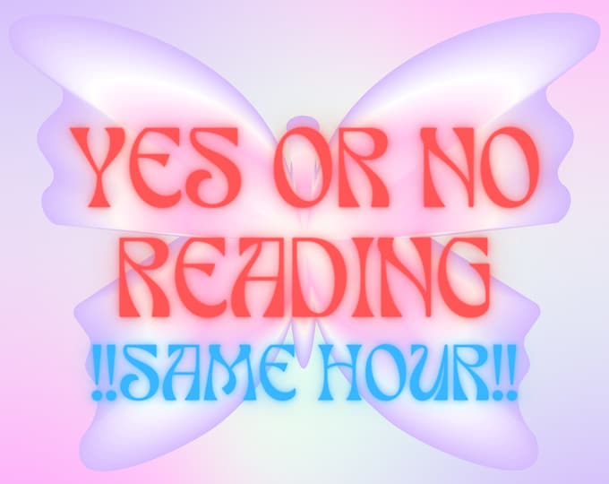 Featured listing image: Quick YES or NO Psychic Reading Same Hour, Yes or No Questions, Psychic Reading, Tarot Reading