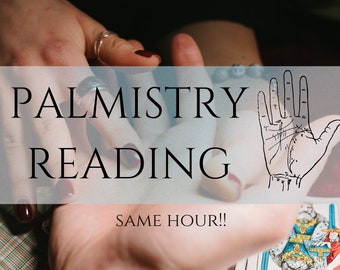 Detailed Psychic Palm Reading, Delivered SAME HOUR, Love Relationship, Career Finances, Palmistry Reading Same Hour