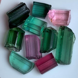 25.80 Cts Facet Rough Tourmalines | Natural Facet Grade Multi Color Tourmaline Lot for Gem Cutters