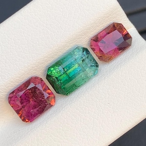 5.45 CT&#39;s Tourmalines | Natural Faceted Tourmaline Pieces for Jewelry