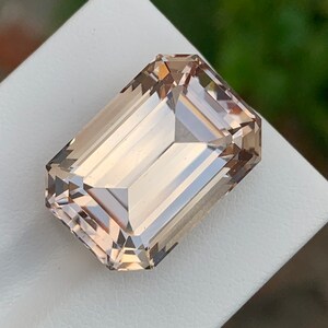 Magnificent 32.25 CT&#39;s Natural Golden Topaz from Skardu Mines | Emerald Shape Golden Topaz Jewelry | Untreated Topaz