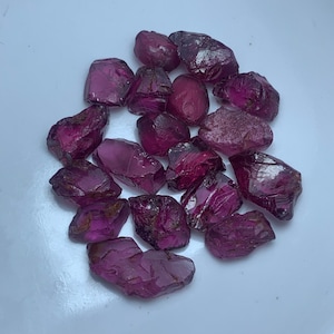 58.15 CT&#39;s Facet Rough Rhodolite Garnet Lot | Beautiful Rough Rhodolite Garnet | Facet Grade Purplish Red Garnet | January Birth Stone