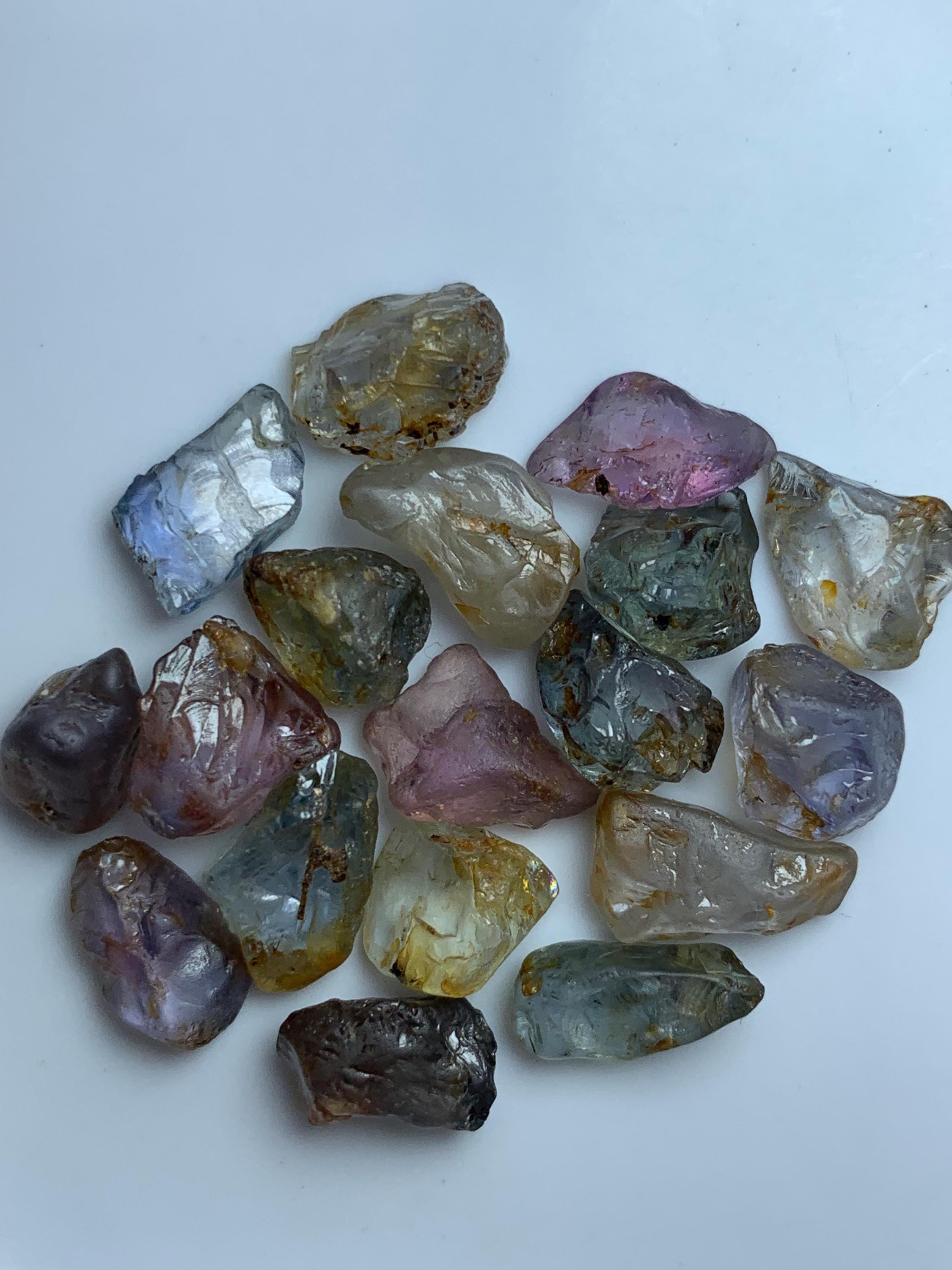 41.40 Ct's Facet Rough Sapphires | Raw Multi Color Sapphire From